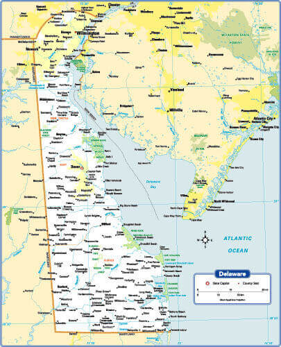 Delaware State Map